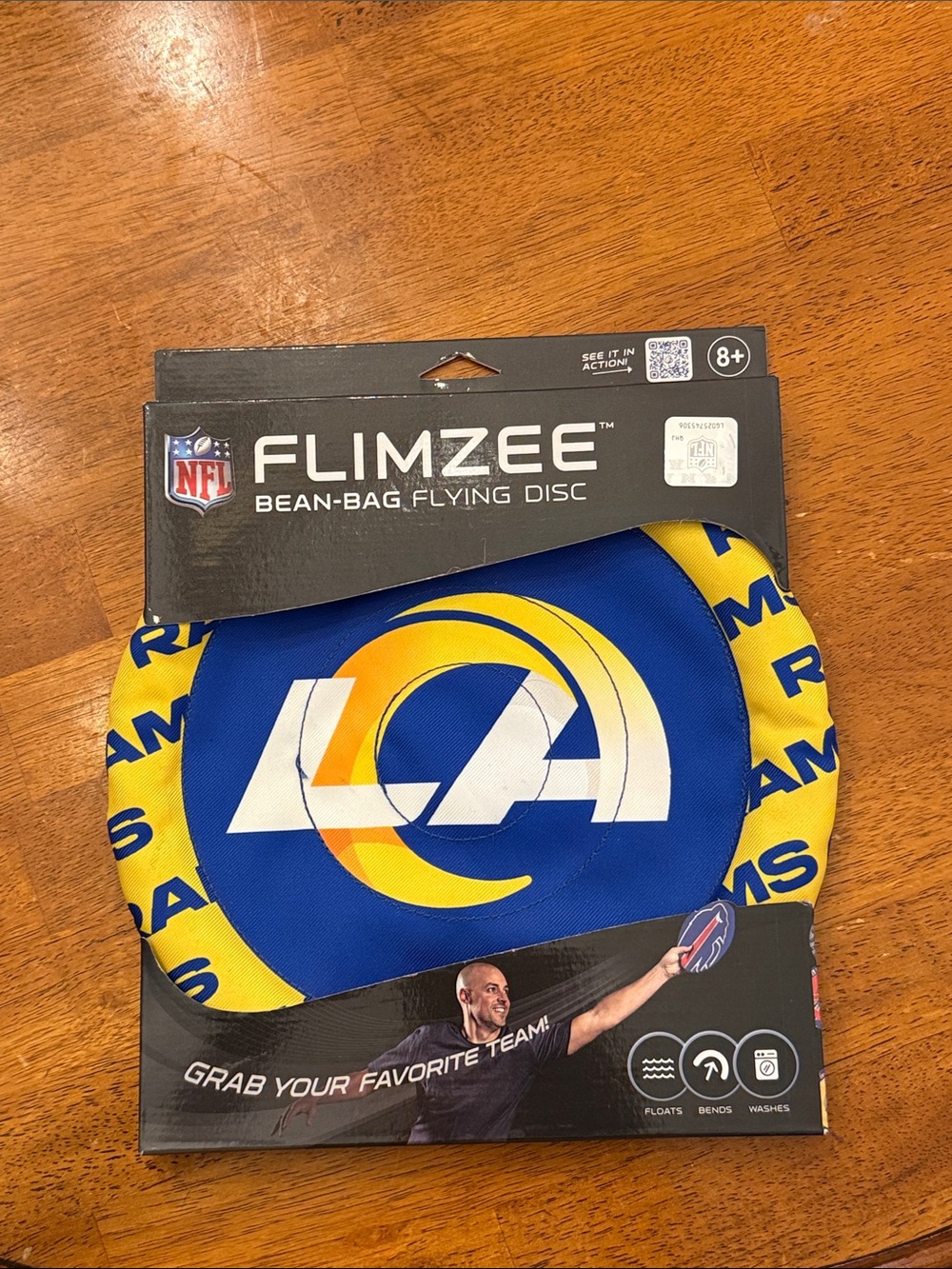 NFL Los Angeles Rams Blue & Yellow Flimzee Bean-Bag Flying Disc